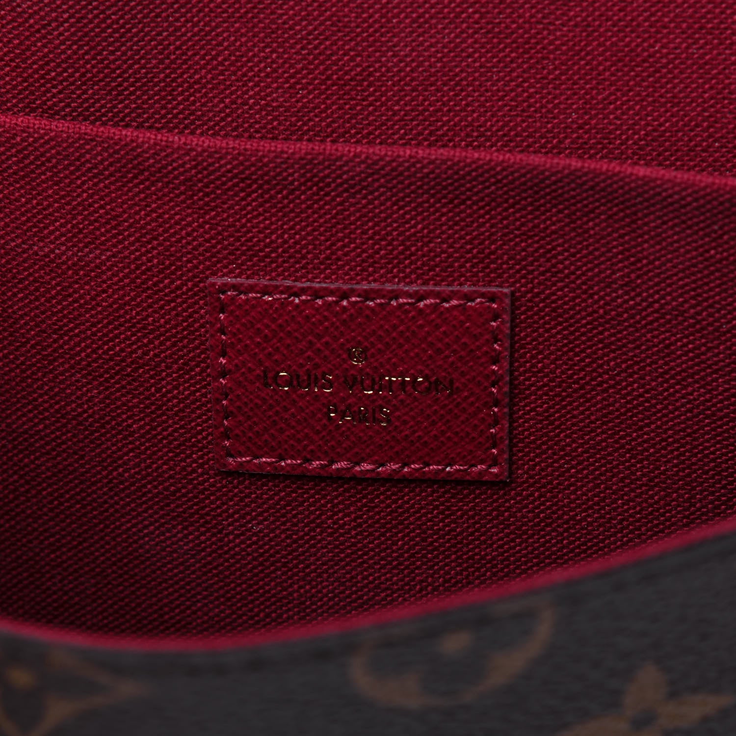 Louis Vuitton Monogram Pochette Felicie Chain Wallet Fuchsia 6 of 11
