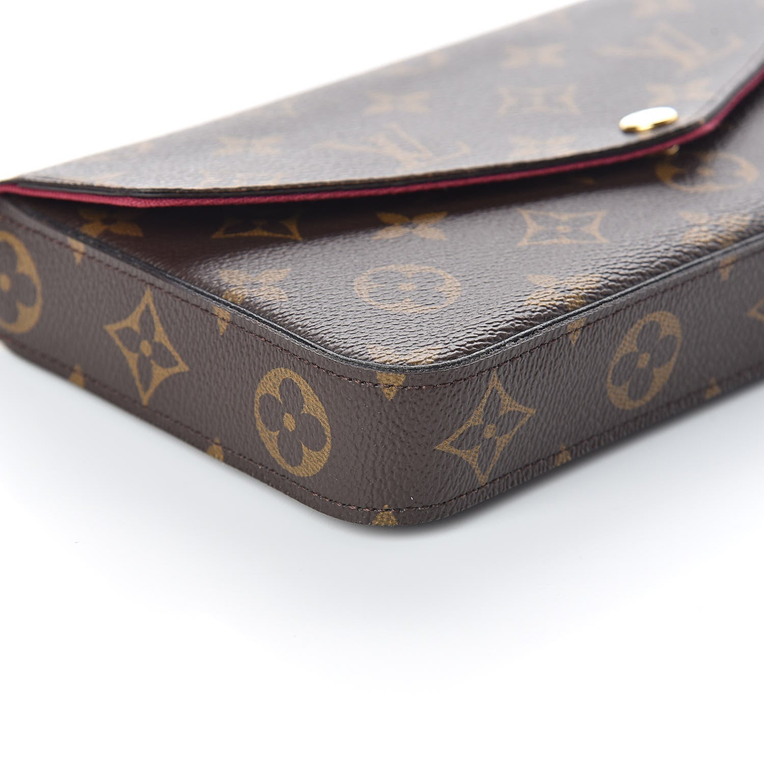 Louis Vuitton Monogram Pochette Felicie Chain Wallet Fuchsia 7 of 8