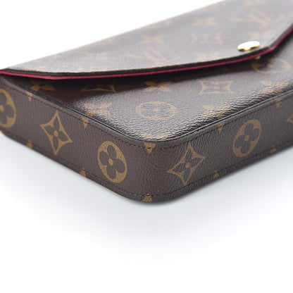 Louis Vuitton Monogram Pochette Felicie Chain Wallet Fuchsia 7 of 8