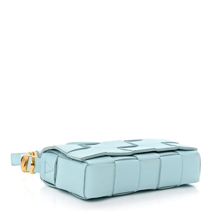 Bottega Veneta Calfskin Maxi Intreccio Cassette Bag Pale Blue 4 of 9
