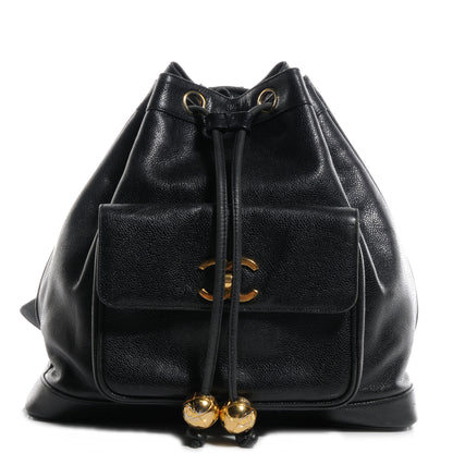 Chanel Caviar Drawstring Backpack Bag Black 1 of 9