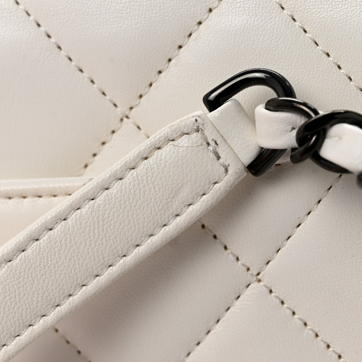 Lambskin Quilted Small Trendy CC Dual Handle Flap Bag White
