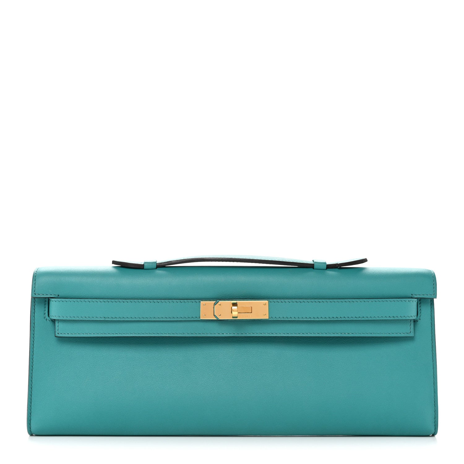 Hermes Swift Kelly Cut Clutch Pochette Vert Verone 1 of 10