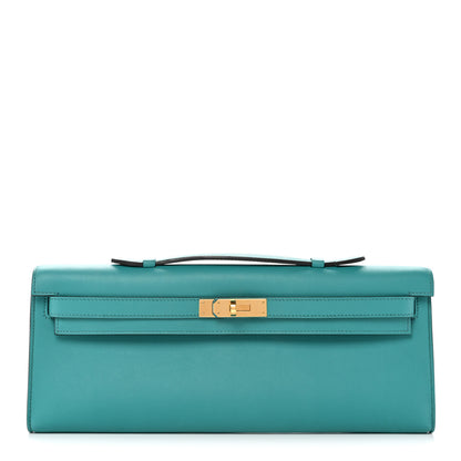 Hermes Swift Kelly Cut Clutch Pochette Vert Verone 1 of 10