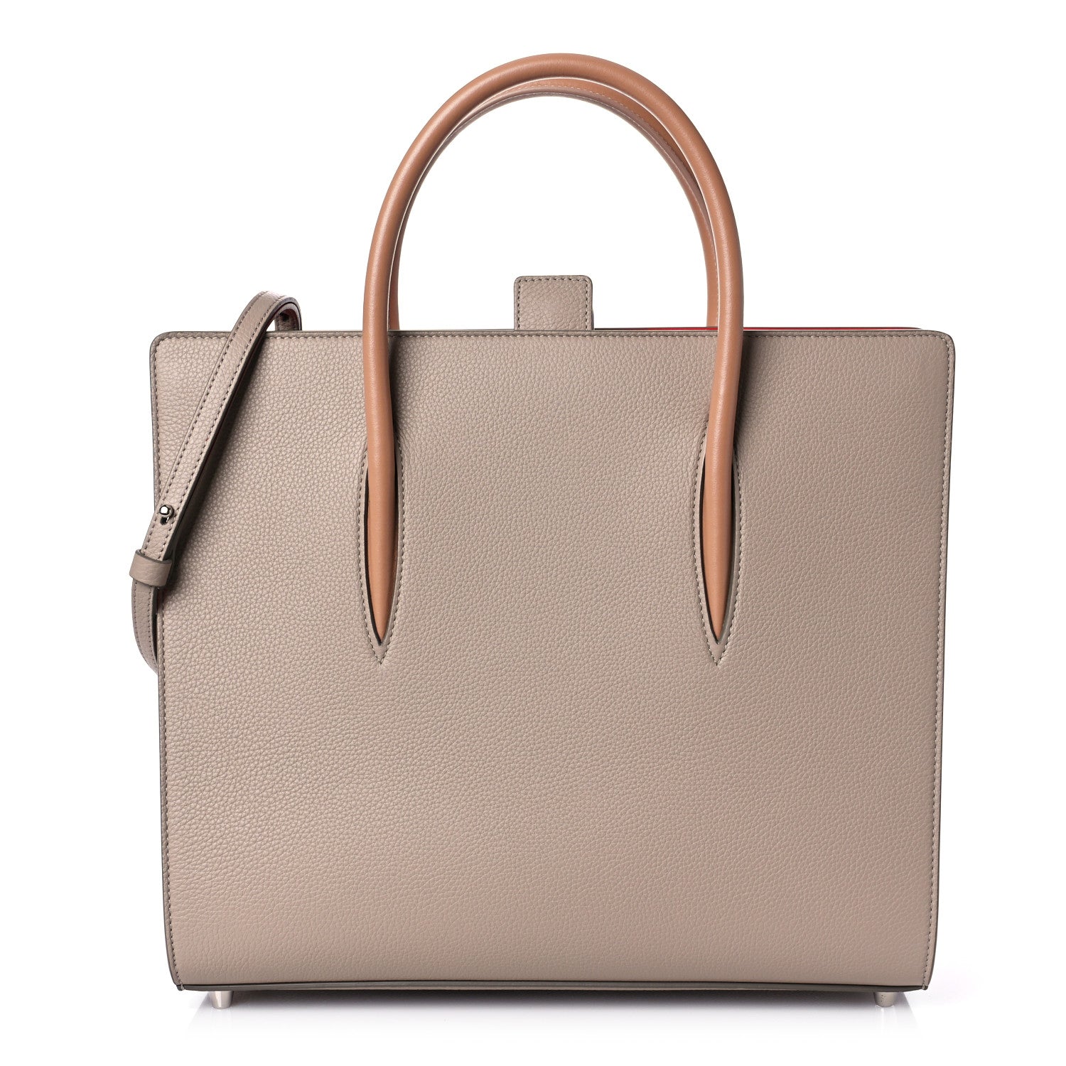 Christian Louboutin Calfskin Patent Studded Large Paloma Cashmere 1 of 8