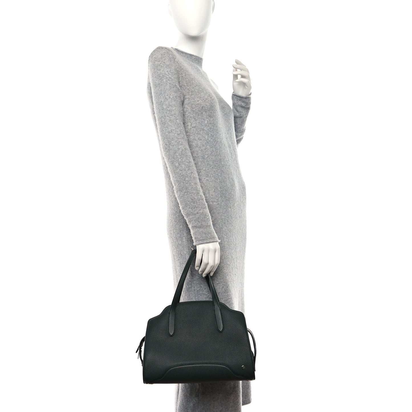 Grained Calfskin Medium Sesia Dark Green