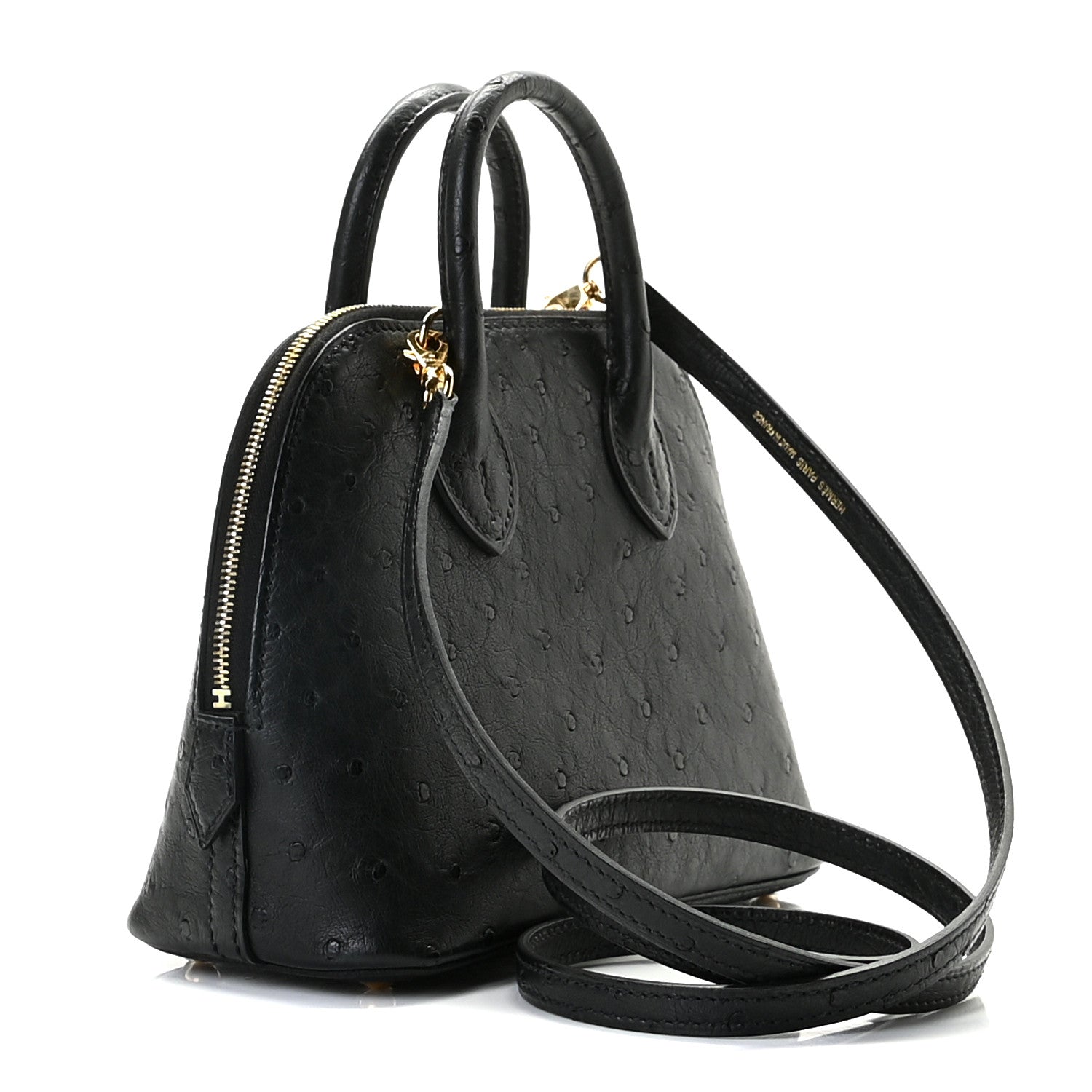 Hermes Ostrich Bolide Mini 1923 Black 2 of 10
