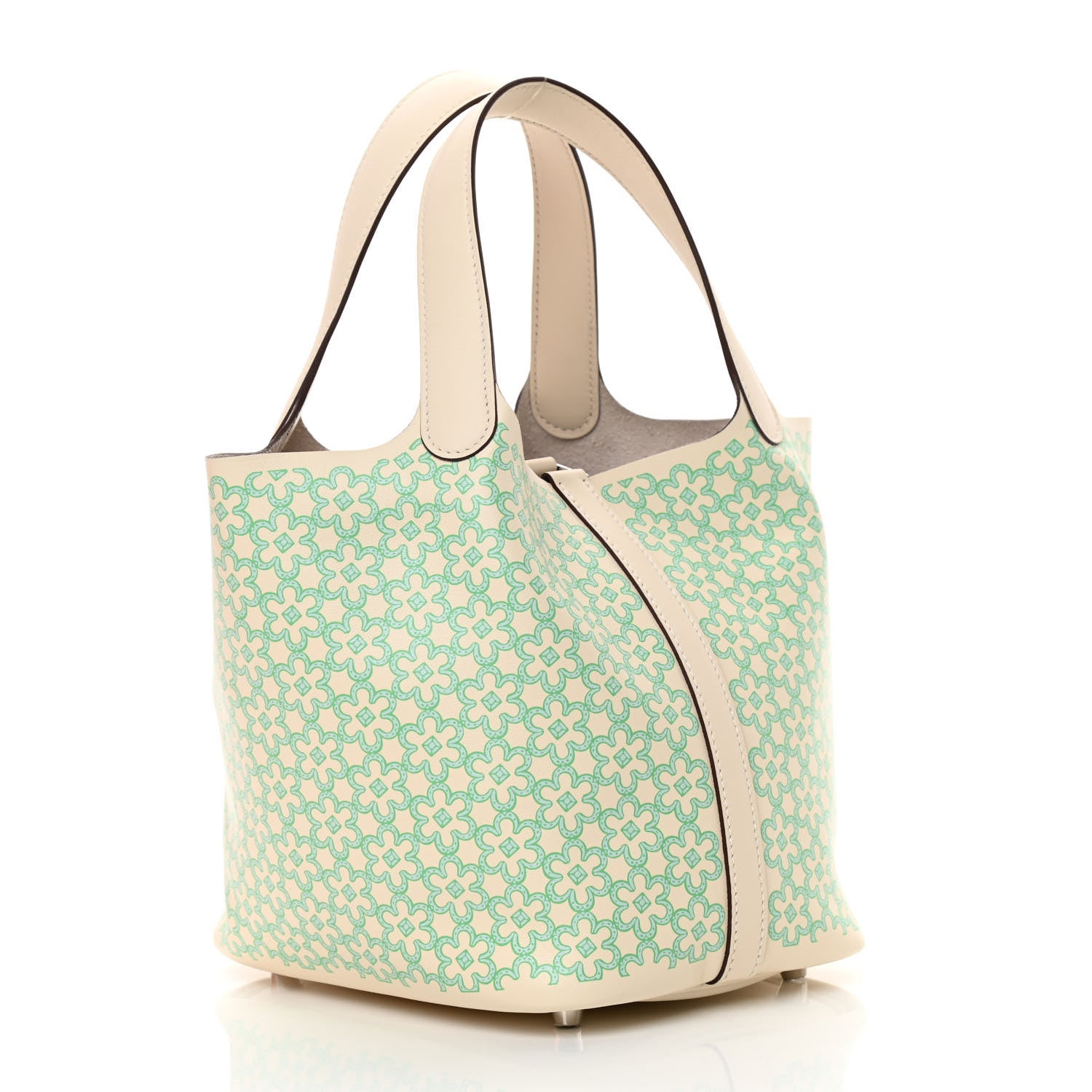 Hermes Swift Lucky Daisy Picotin Lock 18 PM Nata Vert 3 of 11