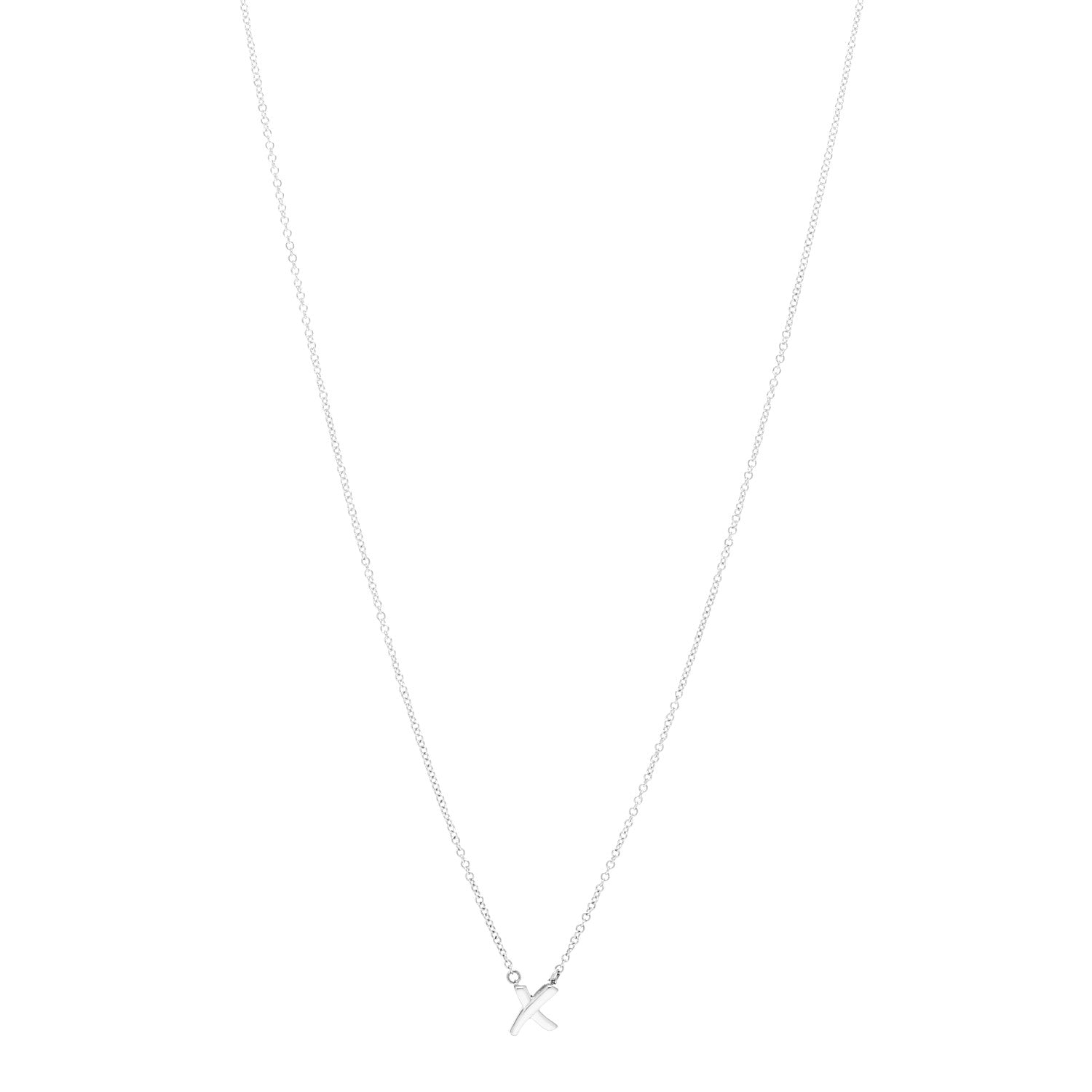 Tiffany Sterling Silver Paloma Picasso Graffiti X Pendant Necklace 1 of 4