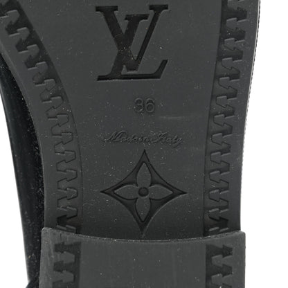 Louis Vuitton Rubber Embossed Monogram Drops High Boots 36 Black 6 of 12