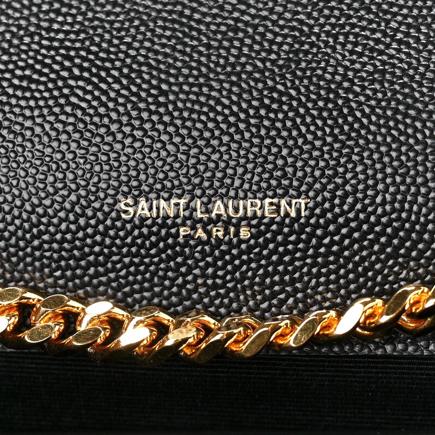 Grain De Poudre Medium Classic Monogram Kate Satchel Black