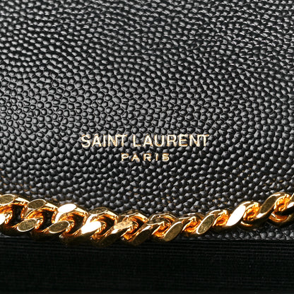 Saint Laurent Grain De Poudre Medium Classic Monogram Kate Satchel Black 6 of 11
