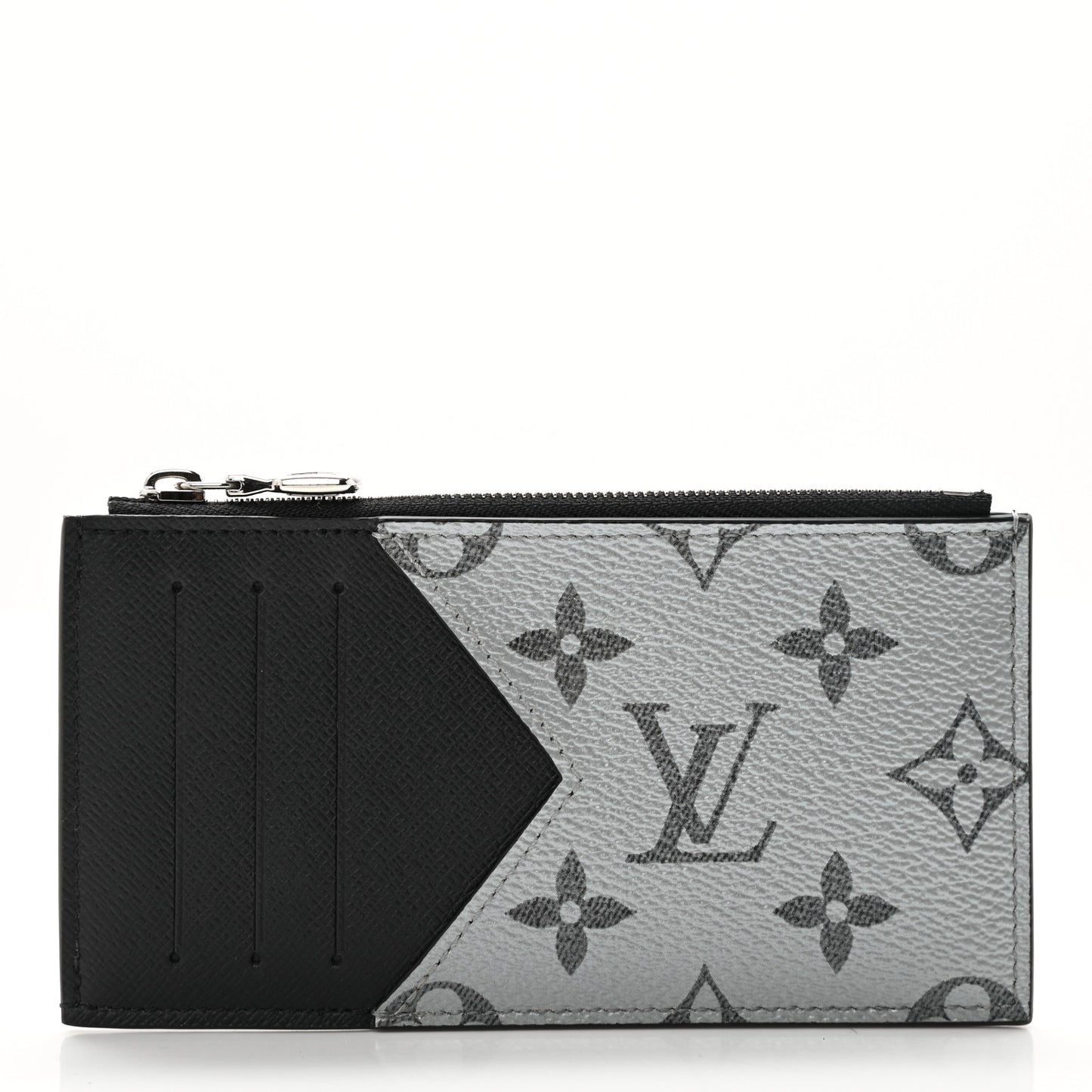 Metallic Taigarama Coin Card Holder Gunmetal Grey Black