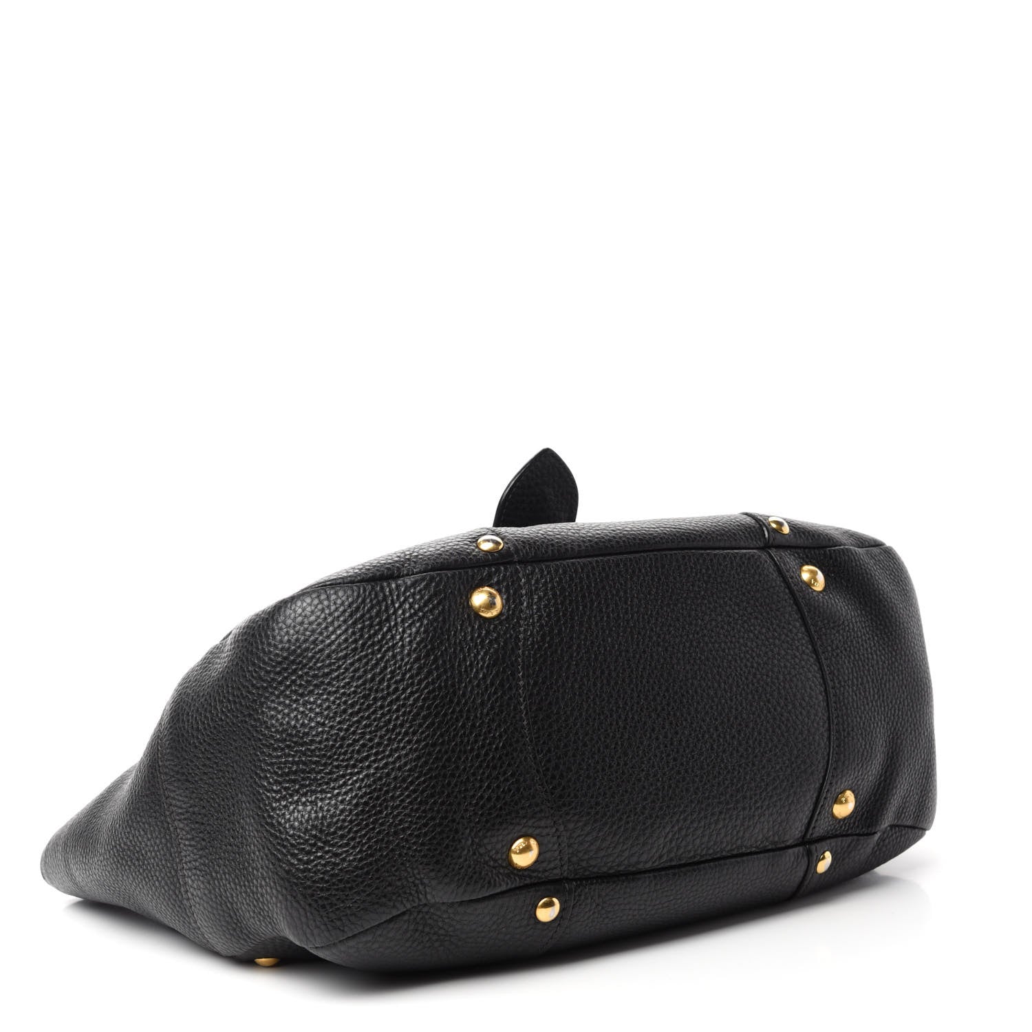 Prada Vitello Daino Buckle Tote Black 4 of 12