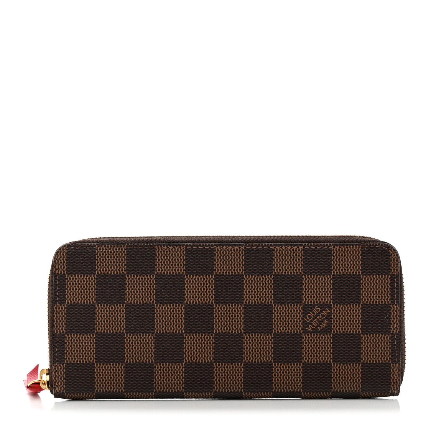 Damier Ebene Clemence Wallet Cherry