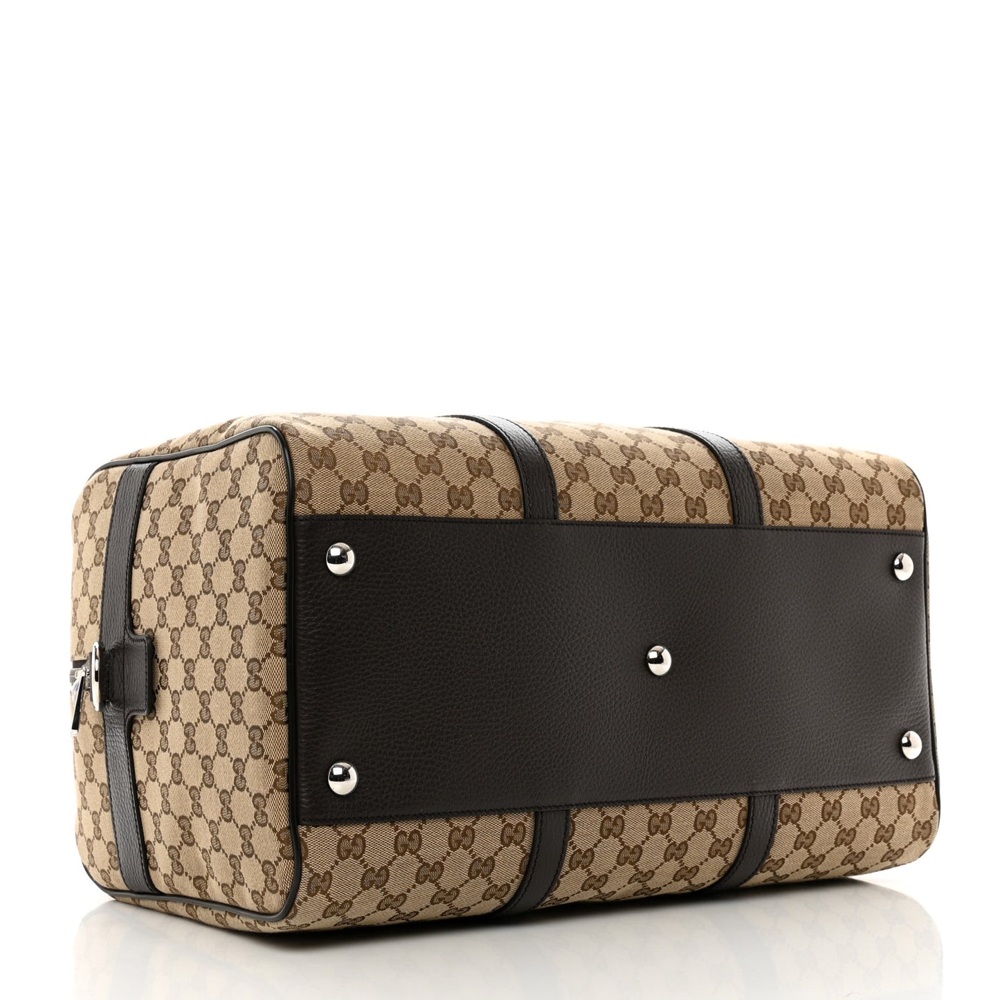 Monogram Dollar Calfskin Boston Duffle Bag Beige Ebony Testa di Moro Marrone Scuro
