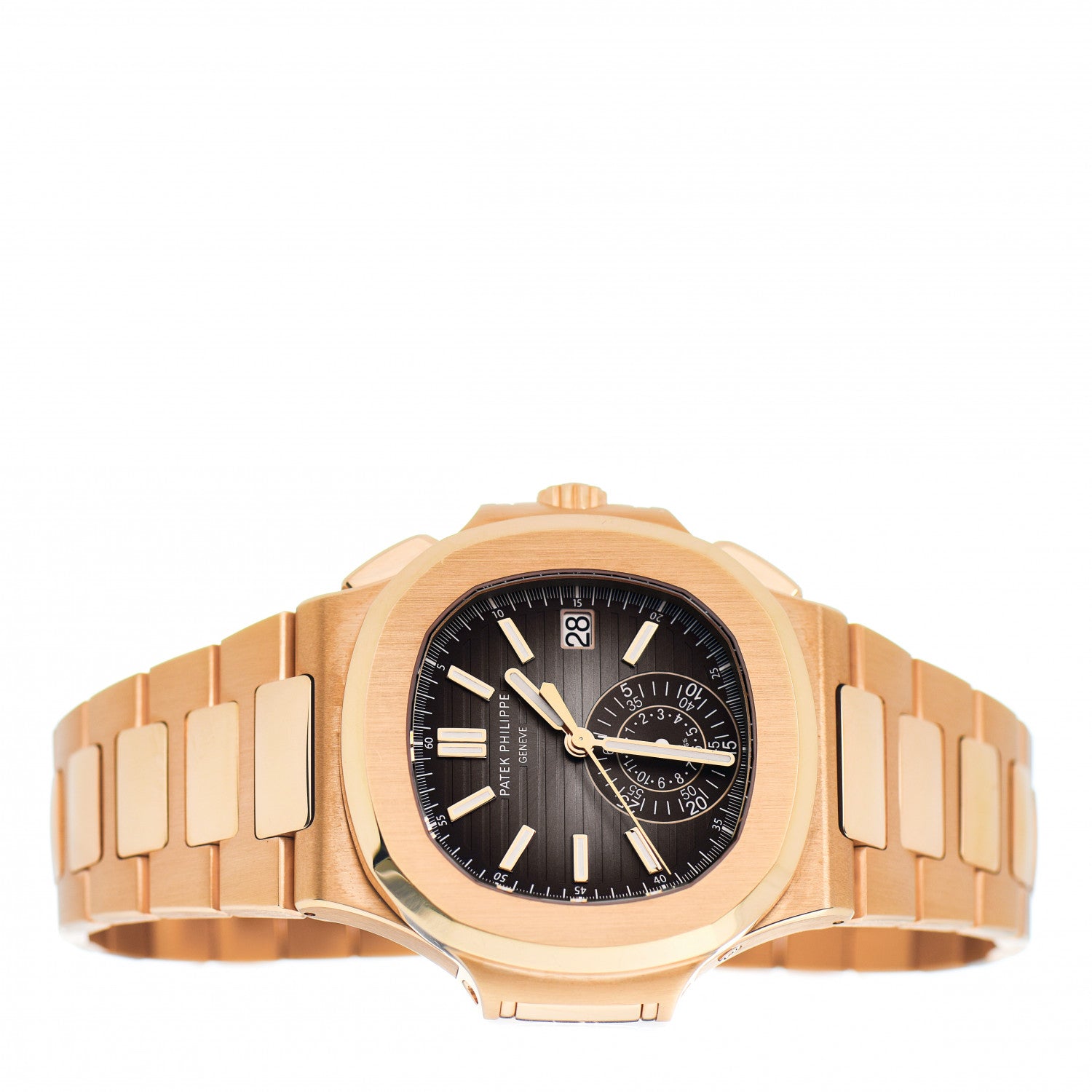 Patek Philippe 18K Rose Gold 40.5mm Nautilus Automatic Watch Black 5980/1R-001 2 of 5