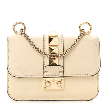Valentino Garavani Vitello Mini Glam Lock Rockstud Flap White 1 of 16
