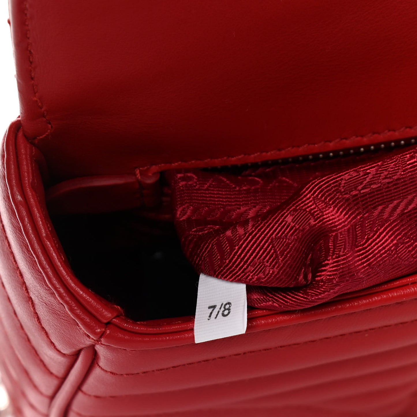 Soft Calfskin Impunture Diagramme Small Chain Flap Shoulder Bag Fuoco