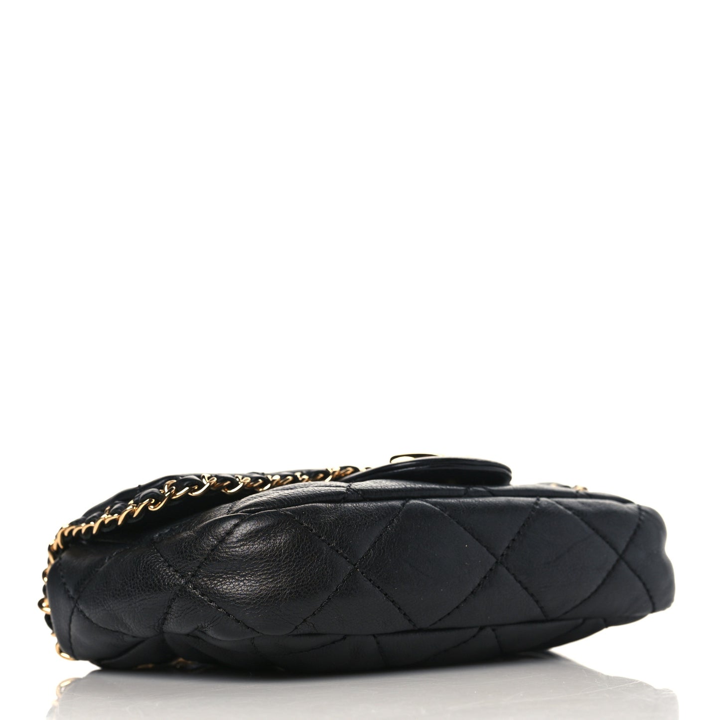 Calfskin Mini Chain Me Flap Black