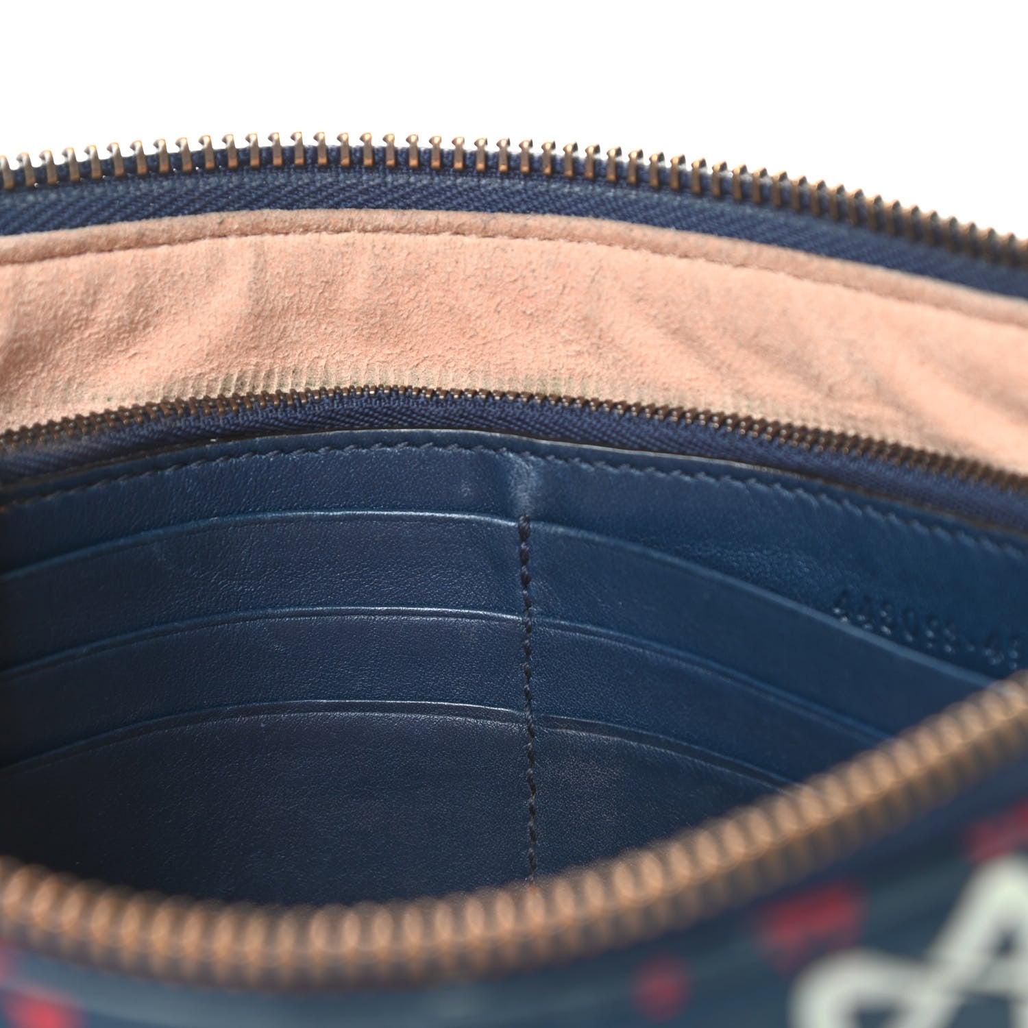 Gucci Calfskin Matelasse GucciGhost Mini GG Marmont Chain Bag Blue Agata Hibiscus Red 11 of 15