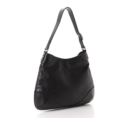 Gucci Calfskin Horsebit Embossed Hobo Black 3 of 12
