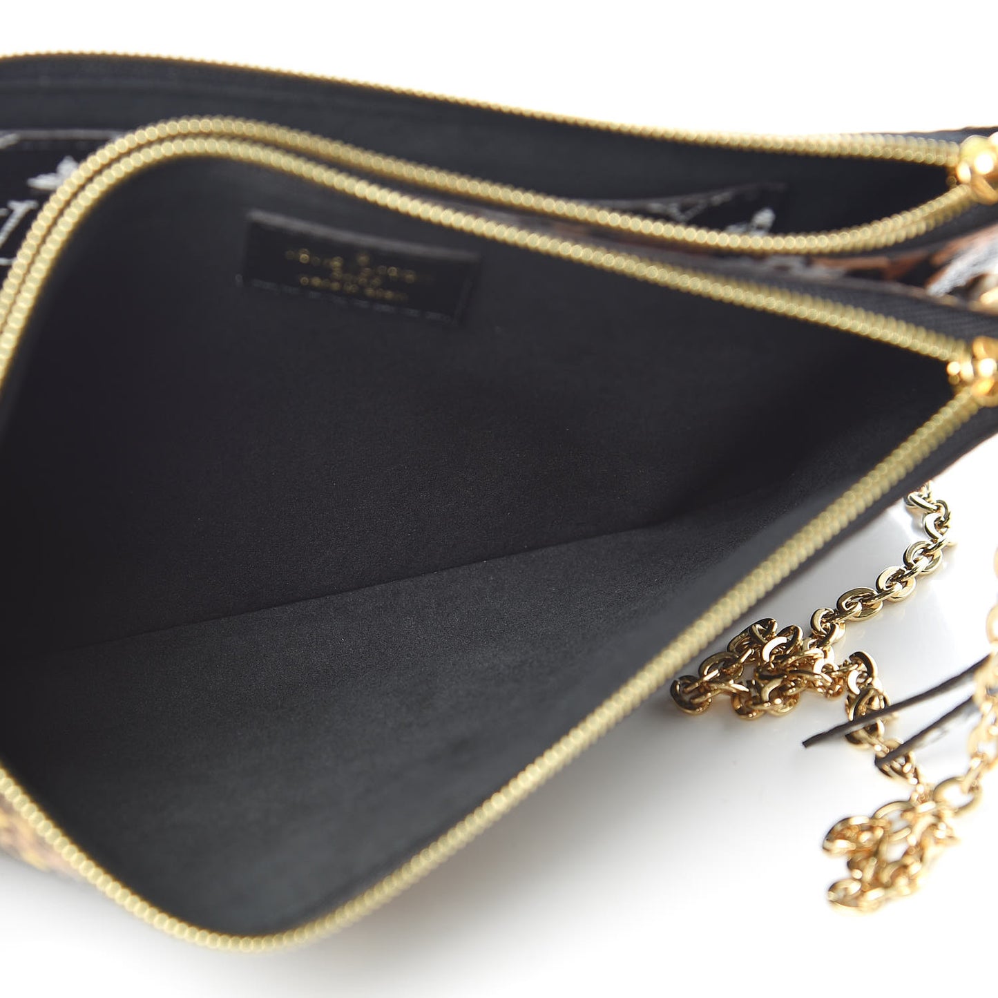 Monogram Giant Jungle Pochette Double Zip Black