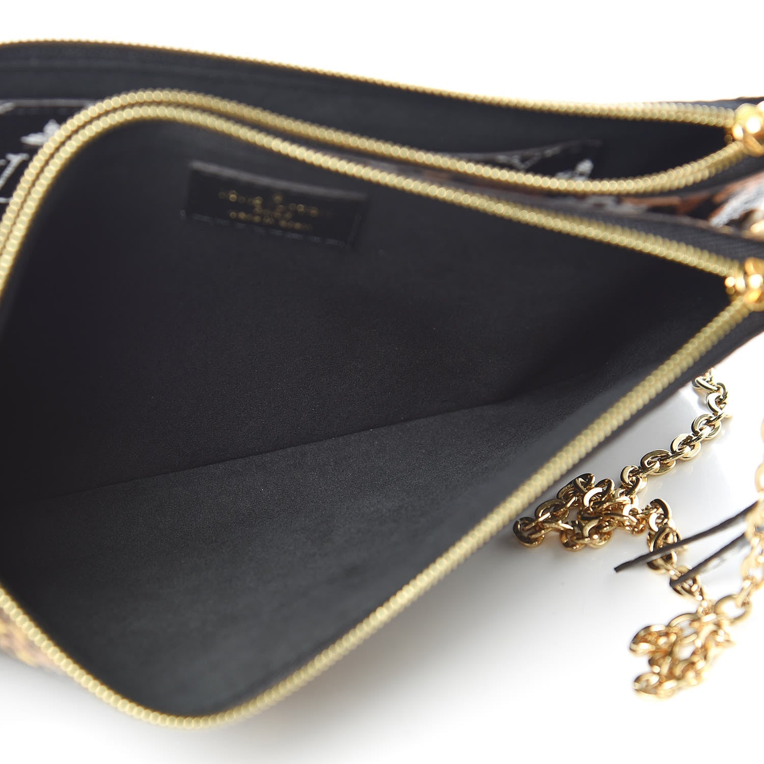 Louis Vuitton Monogram Giant Jungle Pochette Double Zip Black 6 of 10