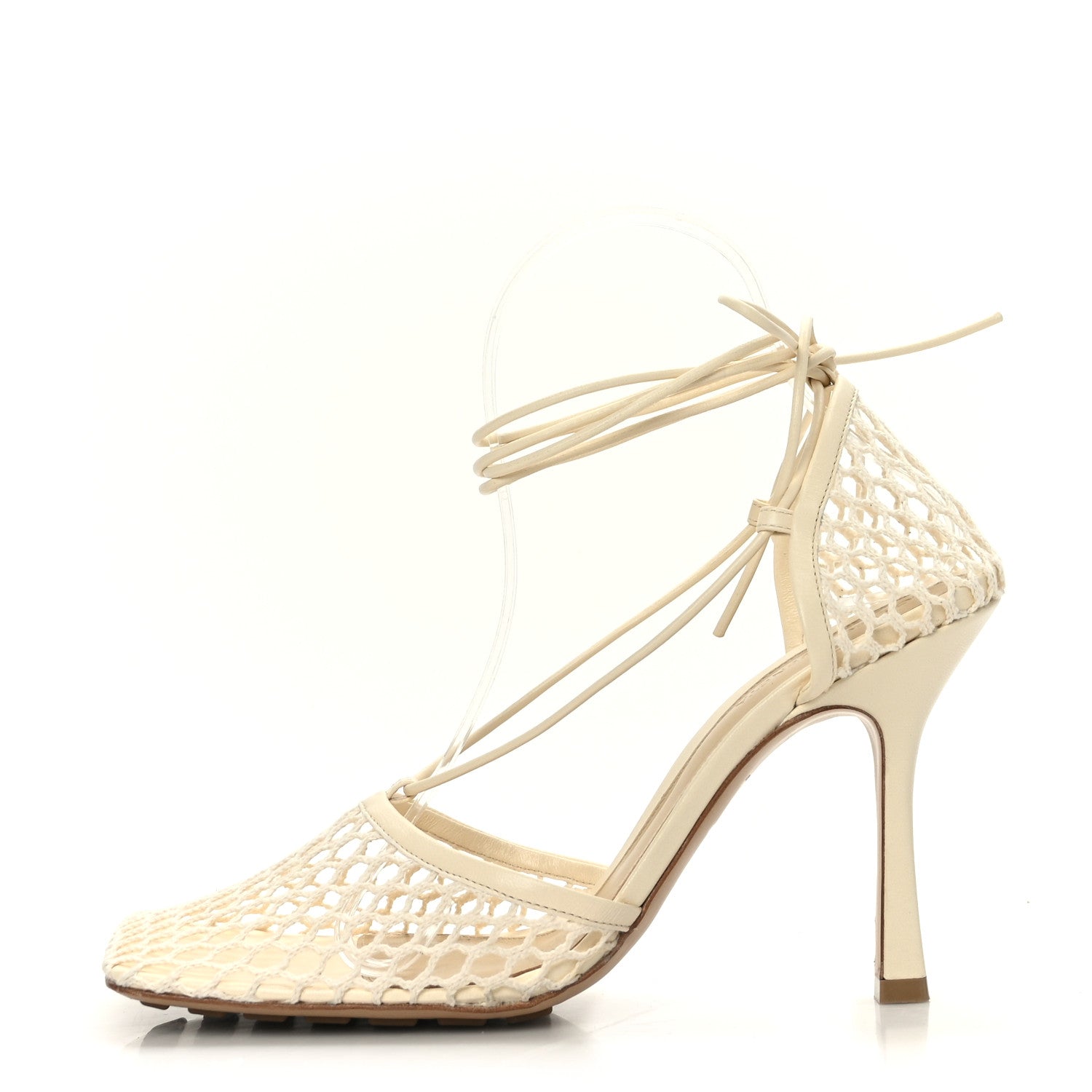 Bottega Veneta Mesh Nappa Stretch Ankle Tie Sandals 40 Toile 1 of 7