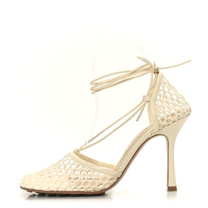 Bottega Veneta Mesh Nappa Stretch Ankle Tie Sandals 40 Toile 1 of 7