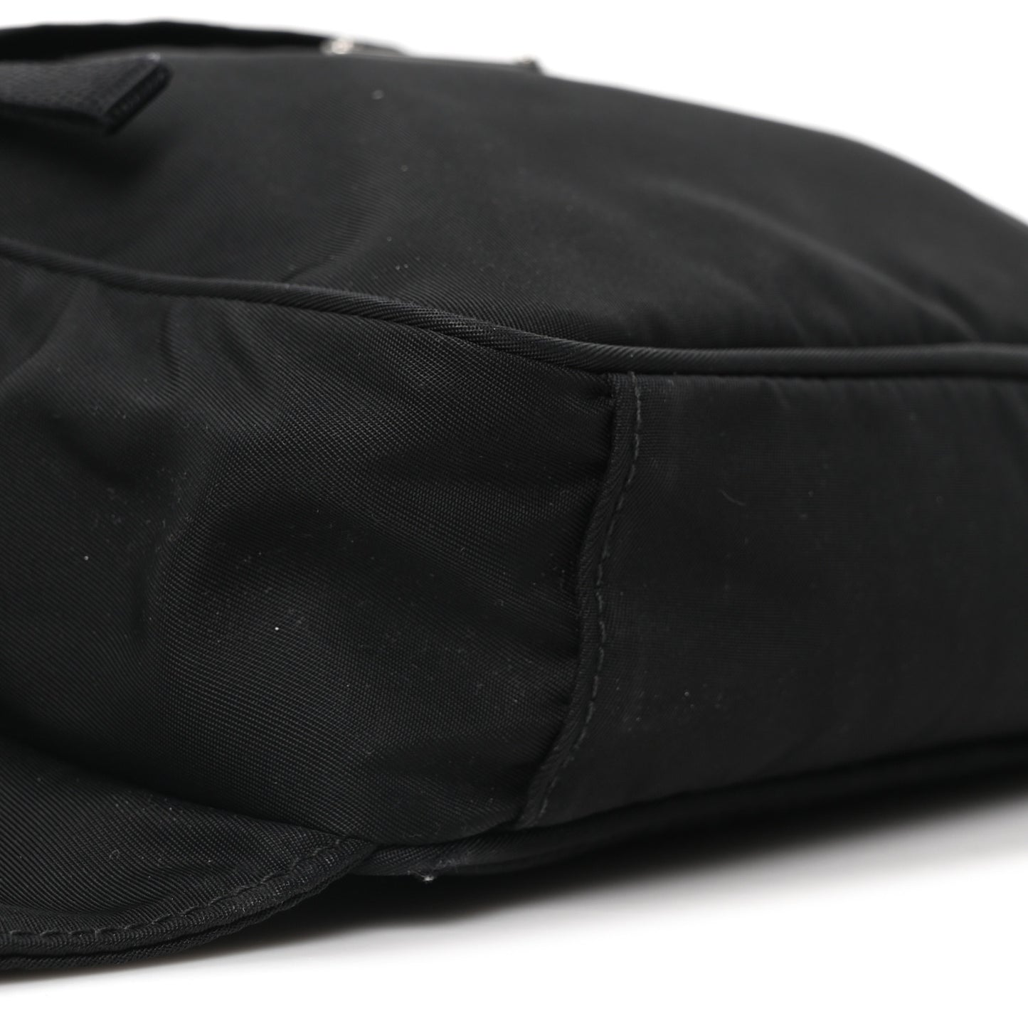Tessuto Nylon Double Pocket Belt Bag Black