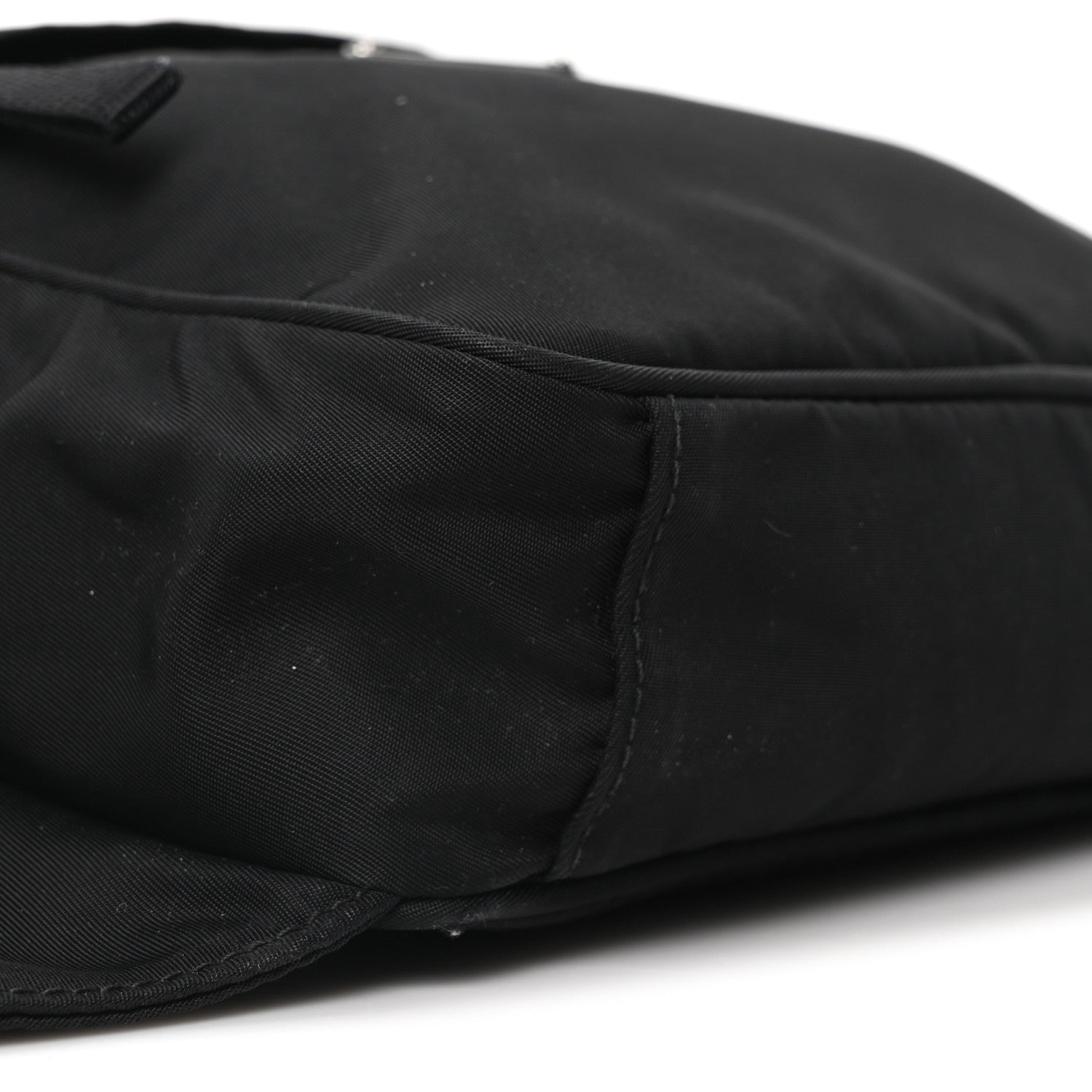 Prada Tessuto Nylon Double Pocket Belt Bag Black 9 of 10