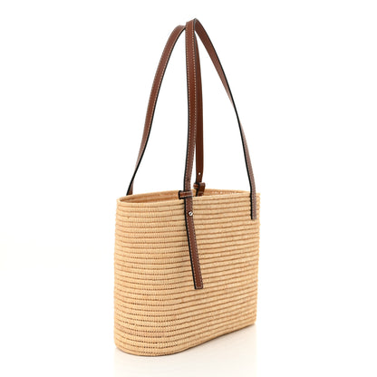 Loewe Raffia Square Small Basket Tote Bag Natural Tan 3 of 11