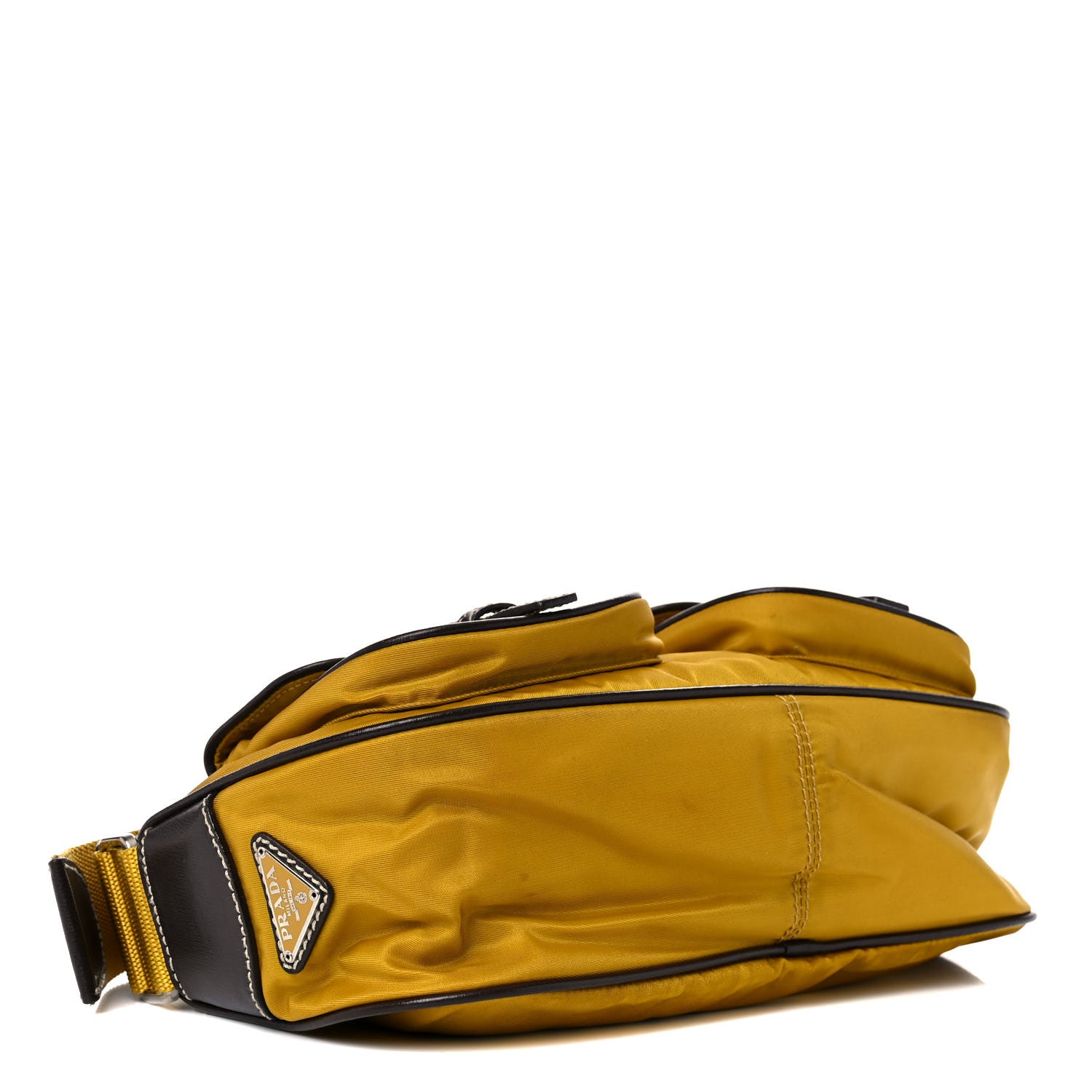 Prada Tessuto Nylon Pocket Shoulder Bag Senape Moro 4 of 17