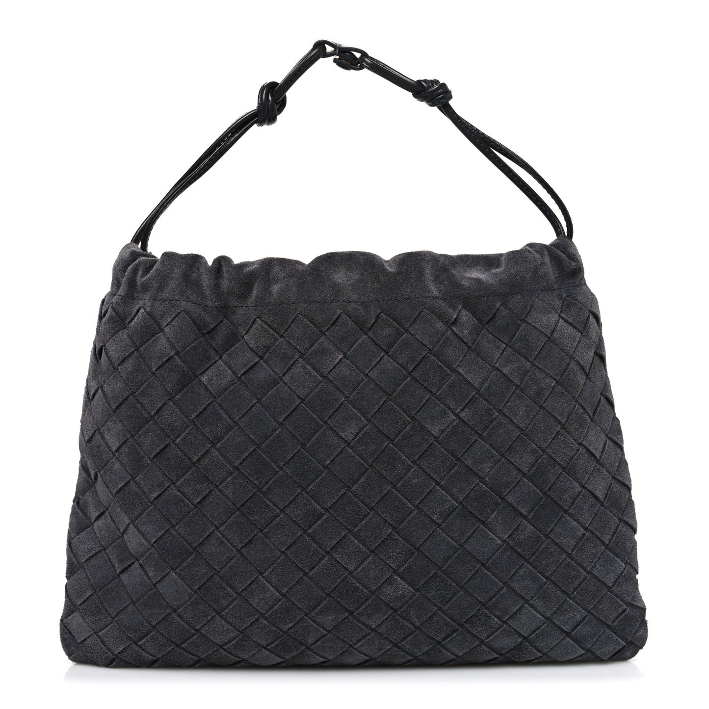 Suede Calfskin Intrecciato Medium Dustbag Grey