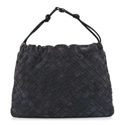Bottega Veneta Suede Calfskin Intrecciato Medium Dustbag Grey 1 of 11