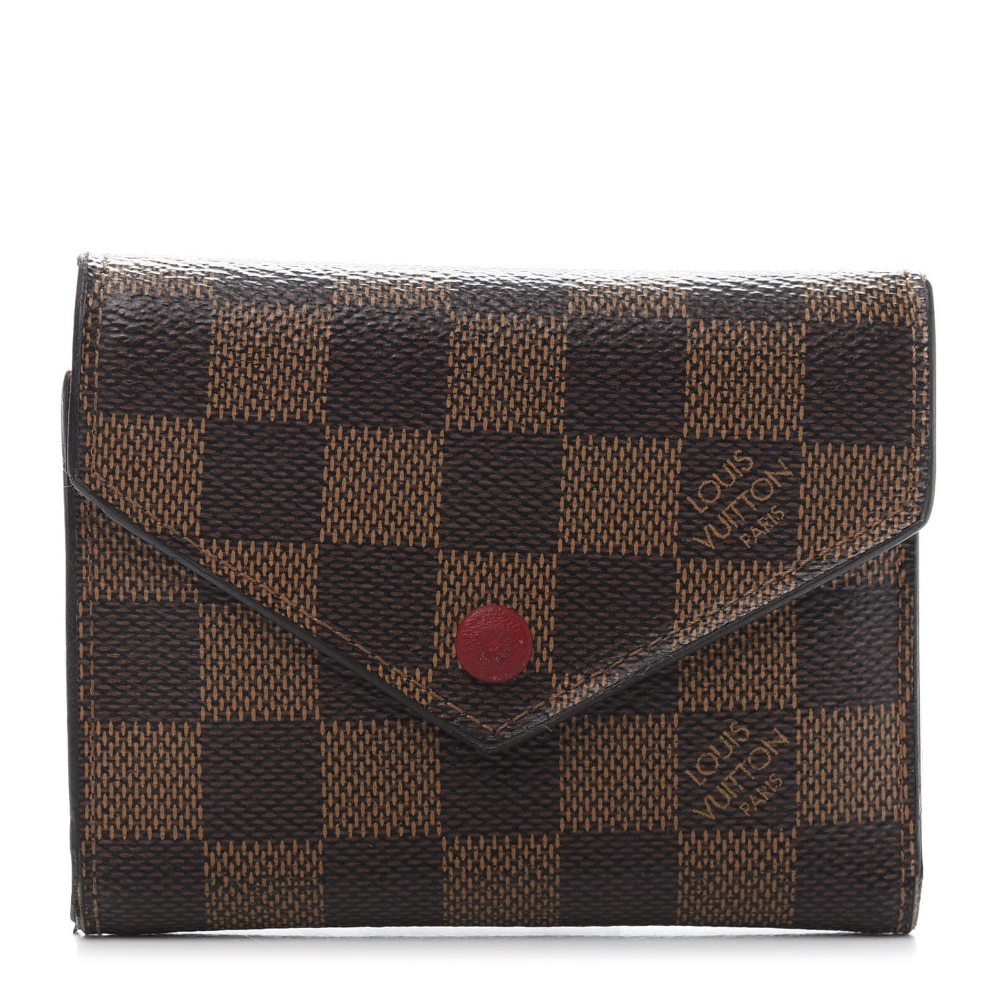 Damier Ebene Victorine Wallet Red