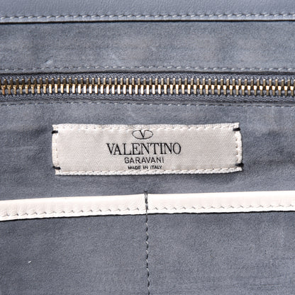 Valentino Garavani Vitello Monogram Kimono 1997 Print Medium Rockstud Tote Light Blue 6 of 11