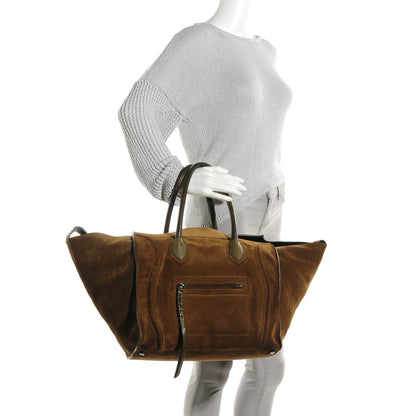 Celine Suede Large Phantom Luggage Olive 3 of 10