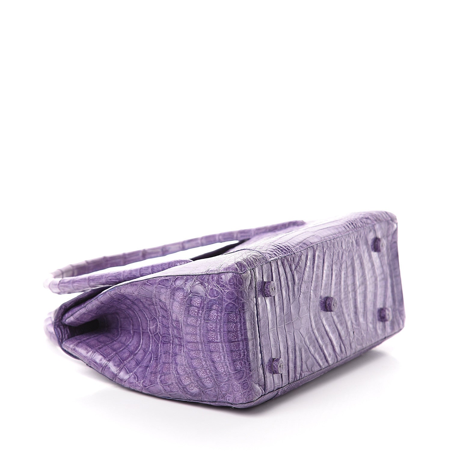 Nancy Gonzalez Crocodile Double Handle Satchel Violet 3 of 7