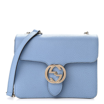 Gucci Dollar Calfskin Small Interlocking G Shoulder Bag Mineral Blue 1 of 10