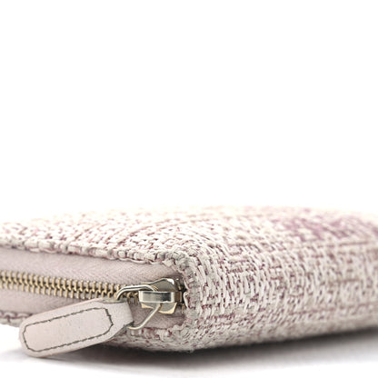 Chanel Lurex Canvas Deauville Medium Zip Around Wallet Pink 10 of 11