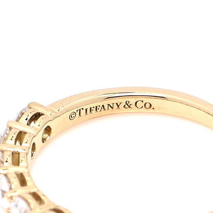 Tiffany 18K Yellow Gold Diamond 3mm Half Circle Embrace Band Ring 50 5.5 4 of 5