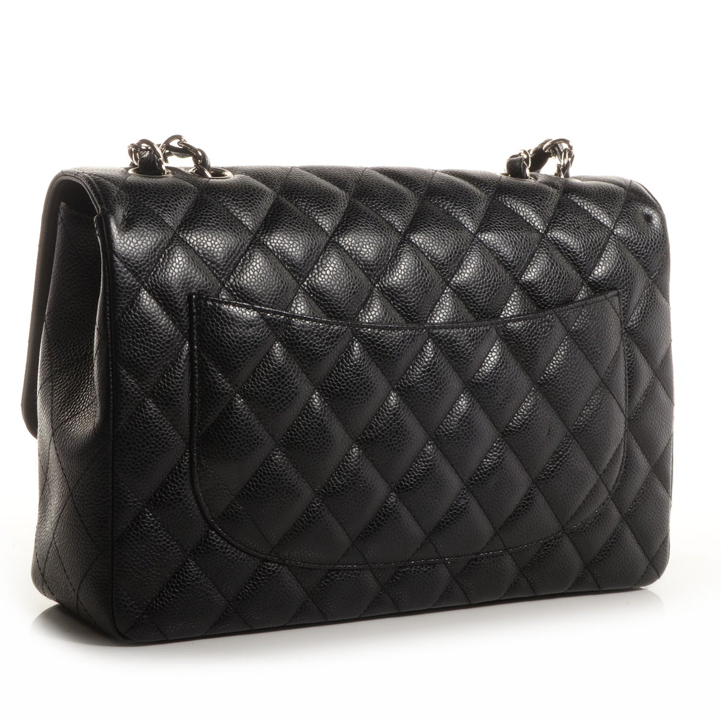 Caviar Jumbo Single Flap Black