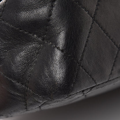 Chanel Lambskin Quilted Medium Double Flap Black 17 of 24