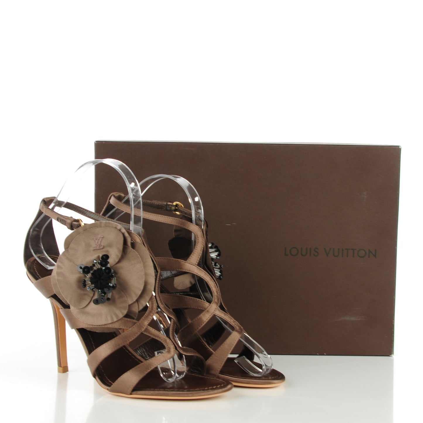 Satin Bora Bora Sandals 37 Taupe