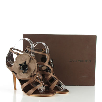 Louis Vuitton Satin Bora Bora Sandals 37 Taupe 6 of 8