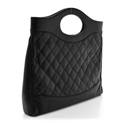 Chanel Lambskin Quilted Large 31 Shopping Bag Black 3 of 14