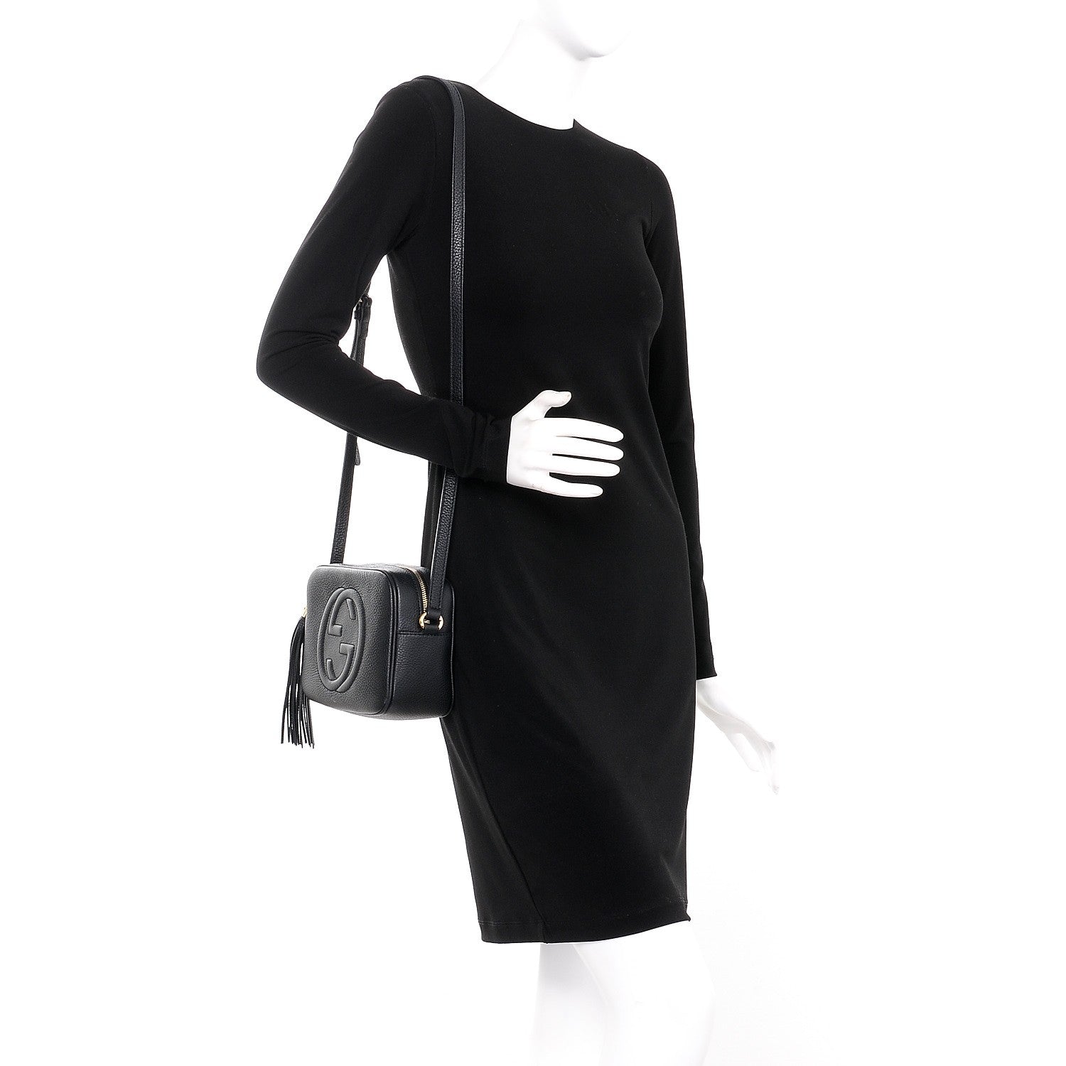 Gucci Pebbled Calfskin Small Soho Disco Bag Black 2 of 7