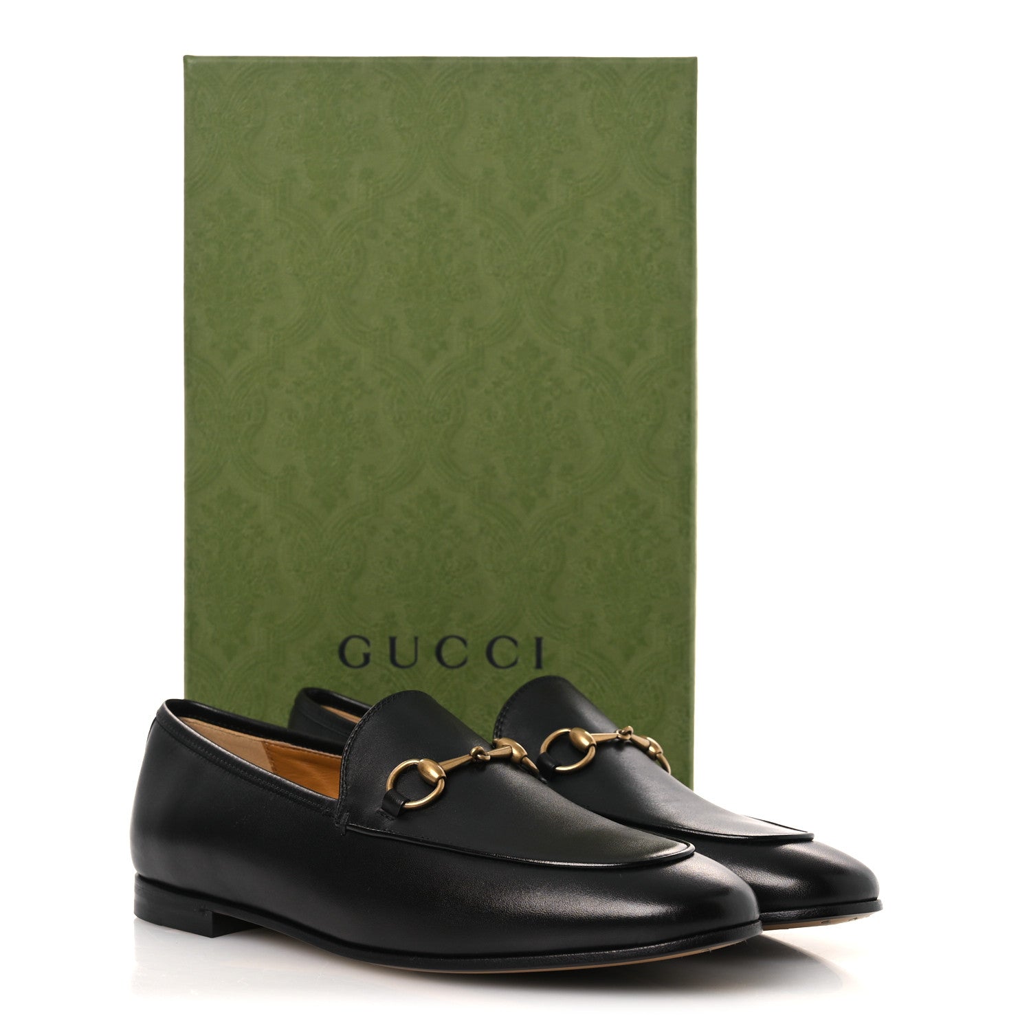 Gucci Betis Glamour Calfskin Womens Jordaan Loafers 38 Black 12 of 12